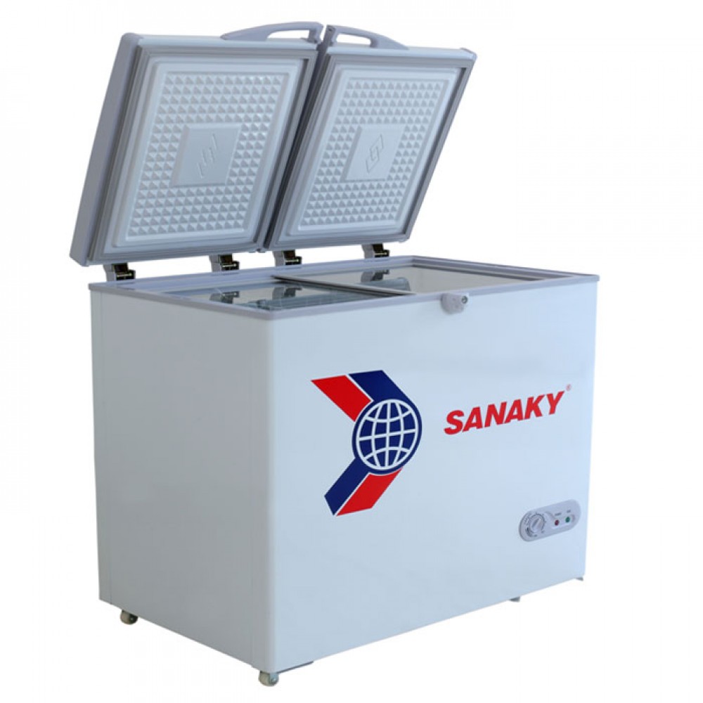 Tủ đông Sanaky VH-4099W1, 280L 2 ngăn đông mát dàn đồng T5/2023