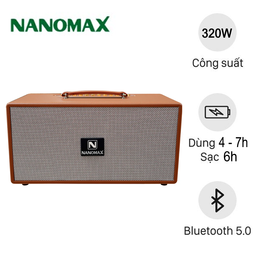 loa xách tay nanomax 2 bass đôi - Điện Máy Trả Góp Lê Triều