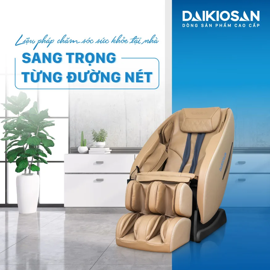 Ghế massage Daikiosan DKGM-10001 đem đến sự kết hợp ho&agrave;n hảo giữa trị liệu Đ&ocirc;ng Y v&agrave; c&ocirc;ng nghệ th&ocirc;ng minh AI 4.0, c&ugrave;ng với c&ocirc;ng nghệ massage 3D ti&ecirc;n tiến. Kết hợp độc đ&aacute;o n&agrave;y tạo n&ecirc;n những ph&uacute;t gi&acirc;y massage thư gi&atilde;n tuyệt vời cho người d&ugrave;ng.