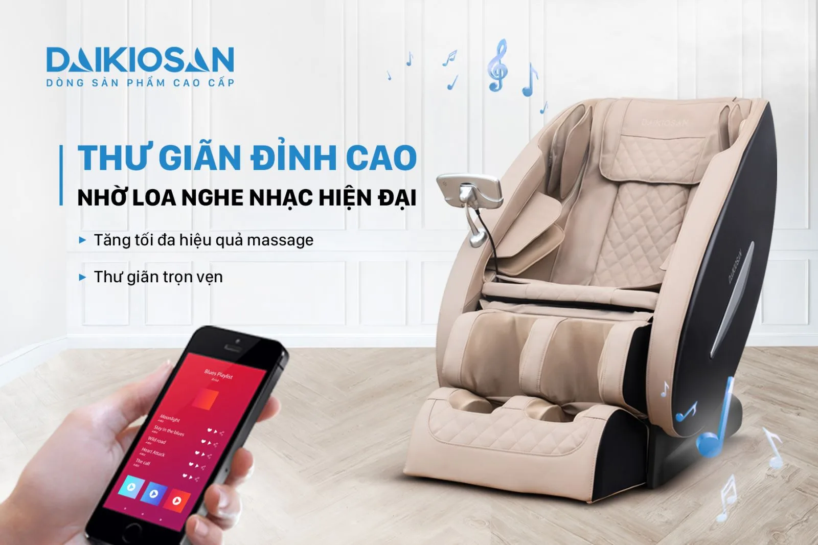 Ghế massage Daikiosan DKGM-00001 l&agrave; một sản phẩm ghế massage rất độc đ&aacute;o, với thiết kế mang t&iacute;nh thẩm mỹ cao v&agrave; hệ thống massage 2D hiện đại. Kết hợp với t&uacute;i kh&iacute; v&agrave; c&ocirc;ng nghệ sợi carbon nhiệt, ghế massage n&agrave;y mang đến cho kh&aacute;ch h&agrave;ng những trải nghiệm massage v&ocirc; c&ugrave;ng tuyệt vời.