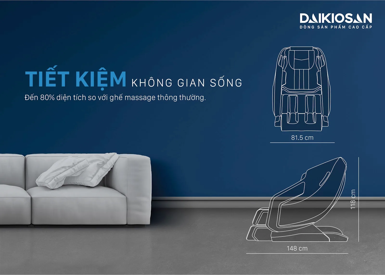 Ghế massage Daikiosan DVGM-20001 là sự lựa chọn hàng đầu cho sức khỏe, tổ hợp giữa trị liệu Đông Y truyền thống, công nghệ thông minh AI 4.0 và công nghệ massage 3D chuyên sâu. Bên cạnh đó, sản phẩm còn khẳng định vị thế thương gia với việc sử dụng chất liệu da cao cấp đặc biệt được sử dụng trong các siêu xe hạng sang, kết hợp với nhiều tính năng hiện đại.