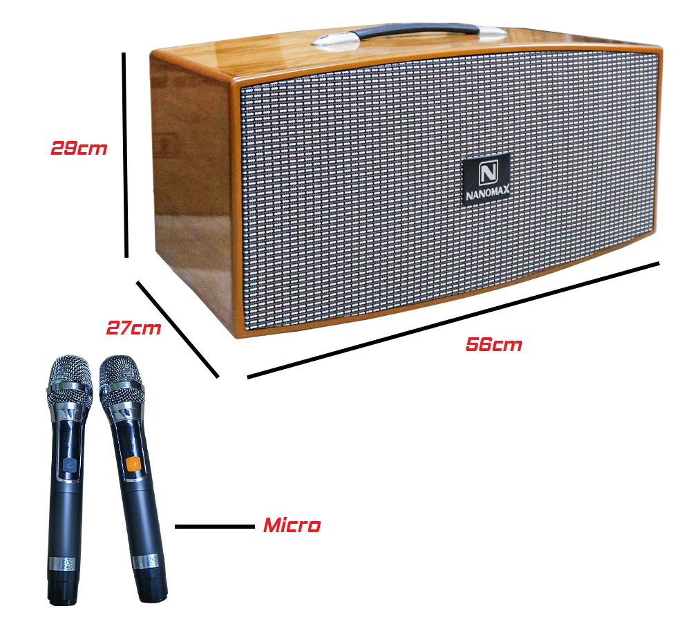 loa xách tay nanomax 2 bass đôi - Điện Máy Trả Góp Lê Triều