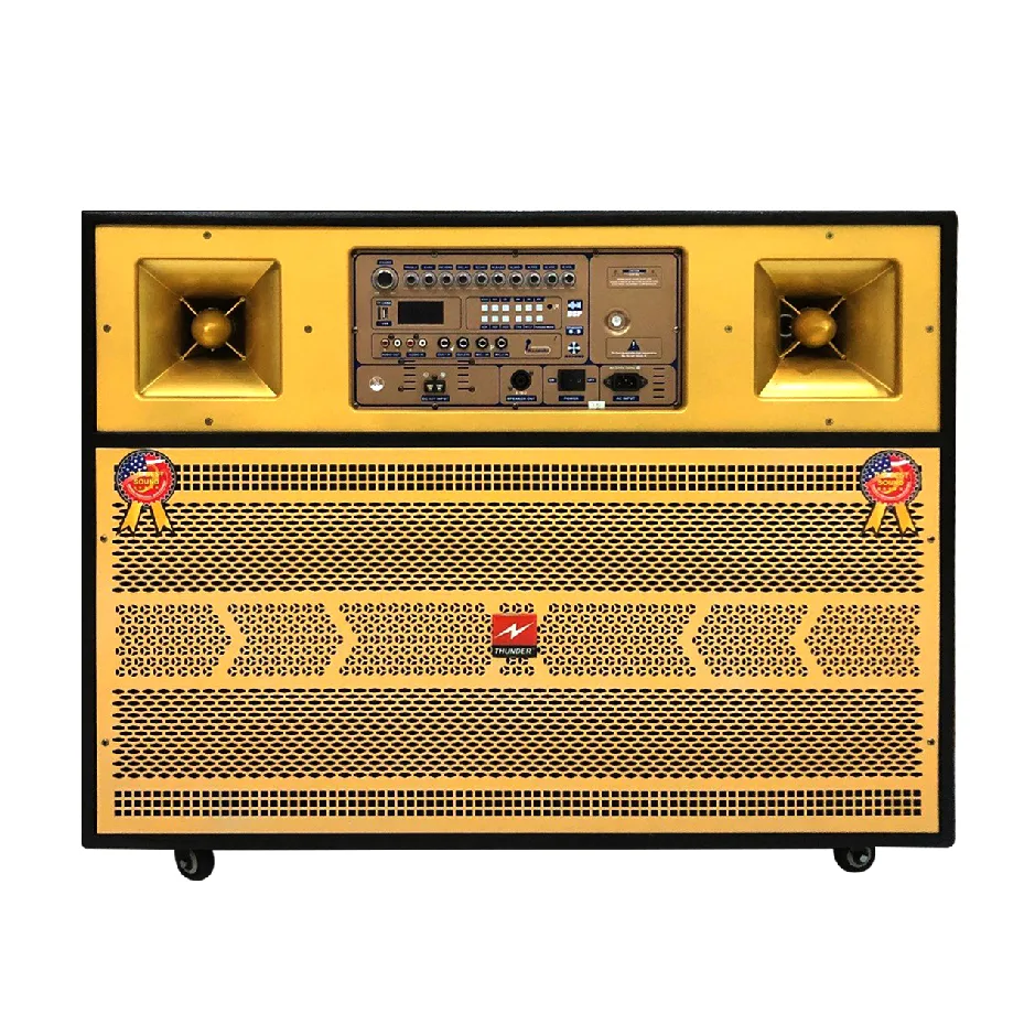 Loa k&eacute;o điện Thunder 4 tấc đ&ocirc;i 1000W JB32 l&agrave; một sản phẩm &acirc;m thanh mạnh mẽ v&agrave; đa năng, được thiết kế để đ&aacute;p ứng nhu cầu giải tr&iacute; &acirc;m nhạc chất lượng cao. Với c&ocirc;ng suất l&ecirc;n đến 1000W, loa k&eacute;o n&agrave;y mang đến &acirc;m thanh mạnh mẽ, sống động v&agrave; phủ s&oacute;ng rộng, ph&ugrave; hợp cho c&aacute;c sự kiện trong v&agrave; ngo&agrave;i trời, hội trường, qu&aacute;n bar, hội thảo, v&agrave; nhiều hoạt động giải tr&iacute;.