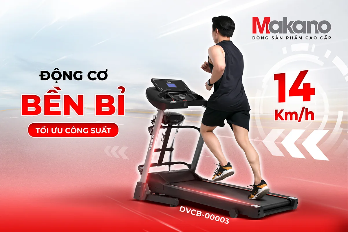 M&aacute;y chạy bộ Makano DVCB-00003 l&agrave; một sản phẩm vượt trội, với nhiều t&iacute;nh năng th&ocirc;ng minh v&agrave; hiện đại t&iacute;ch hợp. Đ&acirc;y l&agrave; b&iacute; quyết gi&uacute;p bạn cải thiện ngoại h&igrave;nh v&agrave; sức khỏe một c&aacute;ch to&agrave;n diện, mang đến cho bạn một v&oacute;c d&aacute;ng đẹp v&agrave; cơ thể khỏe mạnh, tr&agrave;n đầy năng lượng.