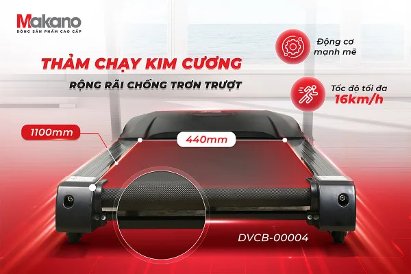 M&aacute;y chạy bộ đa năng Makano DVCB-00005 l&agrave; một giải ph&aacute;p tuyệt vời để bạn v&agrave; gia đ&igrave;nh c&oacute; thể tạo được th&acirc;n h&igrave;nh thon gọn v&agrave; chăm s&oacute;c sức khỏe ngay tại nh&agrave;, m&agrave; kh&ocirc;ng cần phải đi đ&acirc;u xa. Với thiết kế chắc chắn v&agrave; đầy đủ t&iacute;nh năng th&ocirc;ng minh, đ&acirc;y l&agrave; một sự lựa chọn ho&agrave;n hảo cho mọi gia đ&igrave;nh.