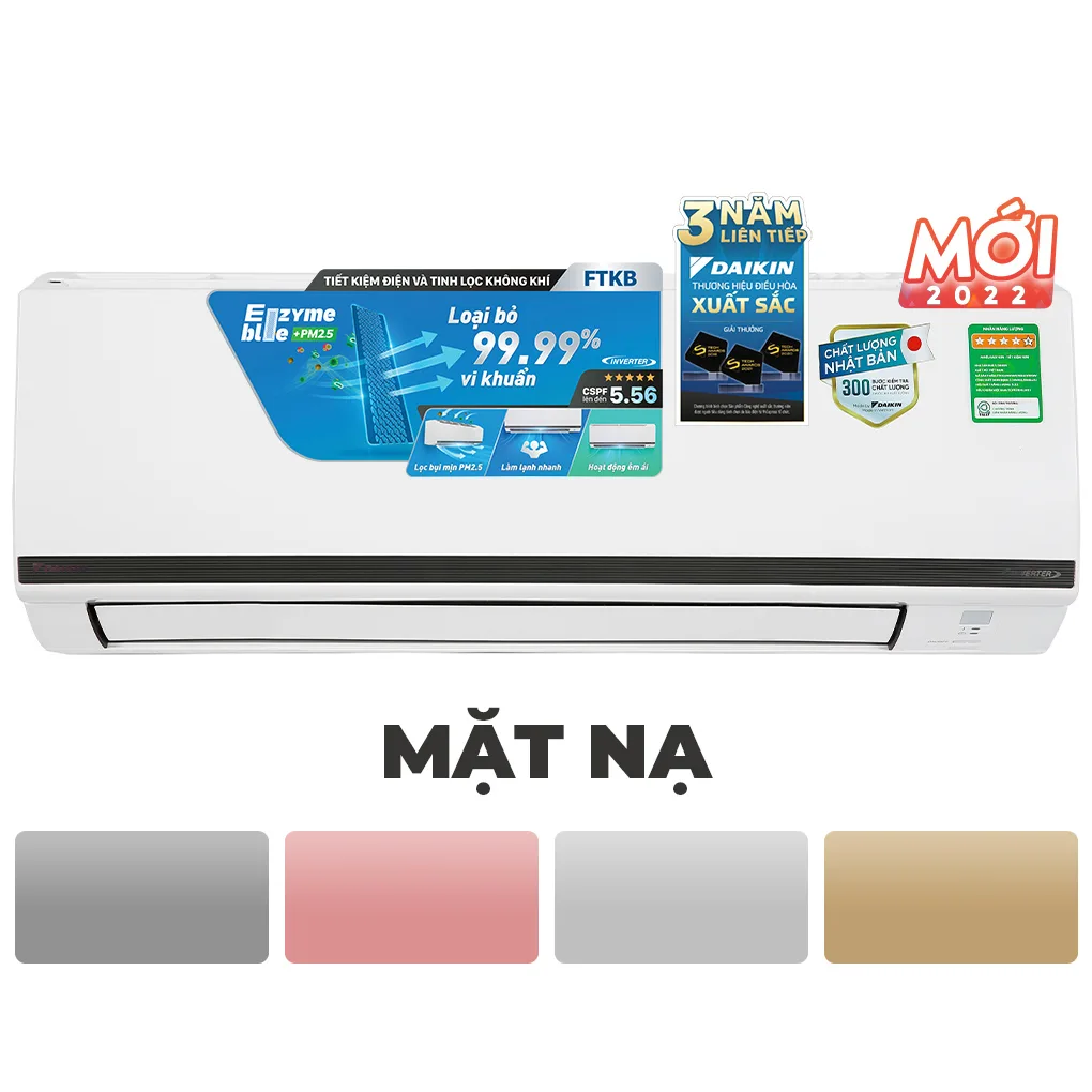 M&aacute;y lạnh Daikin Inverter 2 HP FTKB50WAVMV l&agrave; một sản phẩm hiệu quả, c&oacute; c&ocirc;ng suất 2 HP - 17.100 BTU, ph&ugrave; hợp cho diện t&iacute;ch ph&ograve;ng từ 20-30m&sup2;. Với chế độ Powerful, m&aacute;y lạnh n&agrave;y c&oacute; khả năng l&agrave;m lạnh nhanh ch&oacute;ng v&agrave; hiệu quả. Ngo&agrave;i ra, n&oacute; cũng c&oacute; khả năng lọc kh&ocirc;ng kh&iacute;, loại bỏ bụi bẩn, vi khuẩn, nấm mốc v&agrave; c&aacute;c t&aacute;c nh&acirc;n g&acirc;y hại kh&aacute;c, mang lại kh&ocirc;ng kh&iacute; trong l&agrave;nh cho gia đ&igrave;nh của bạn.
