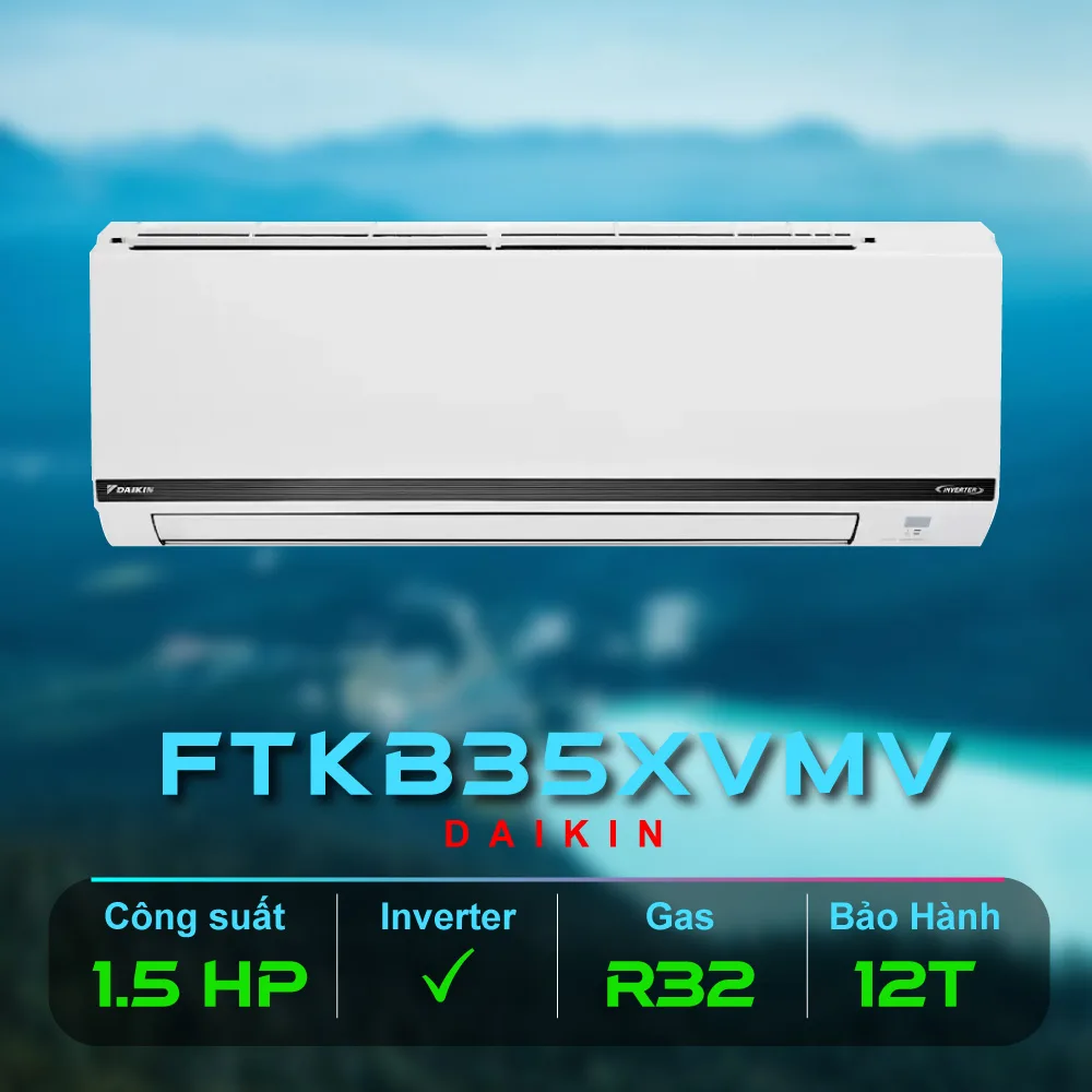 M&aacute;y lạnh Daikin Inverter 2 HP FTKB50WAVMV l&agrave; một sản phẩm hiệu quả, c&oacute; c&ocirc;ng suất 2 HP - 17.100 BTU, ph&ugrave; hợp cho diện t&iacute;ch ph&ograve;ng từ 20-30m&sup2;. Với chế độ Powerful, m&aacute;y lạnh n&agrave;y c&oacute; khả năng l&agrave;m lạnh nhanh ch&oacute;ng v&agrave; hiệu quả. Ngo&agrave;i ra, n&oacute; cũng c&oacute; khả năng lọc kh&ocirc;ng kh&iacute;, loại bỏ bụi bẩn, vi khuẩn, nấm mốc v&agrave; c&aacute;c t&aacute;c nh&acirc;n g&acirc;y hại kh&aacute;c, mang lại kh&ocirc;ng kh&iacute; trong l&agrave;nh cho gia đ&igrave;nh của bạn.