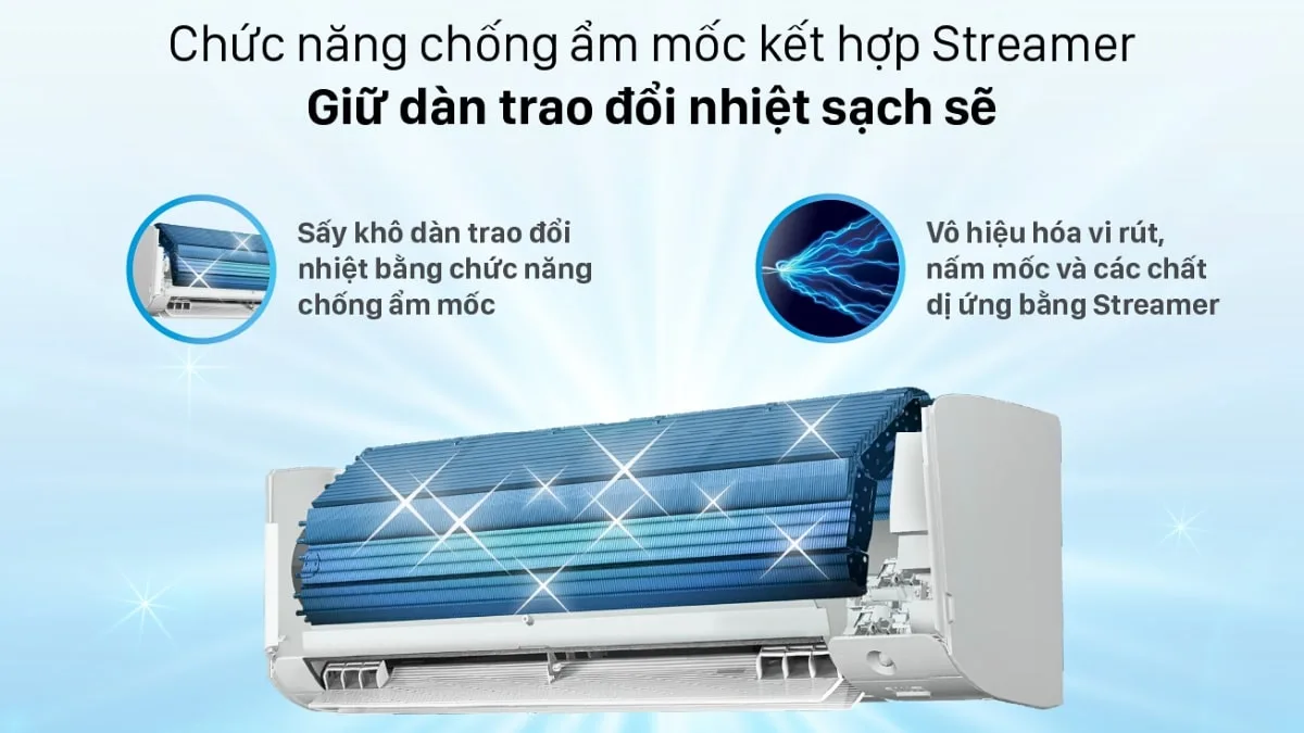 M&aacute;y lạnh Daikin FTKB50WAVMV t&iacute;ch hợp c&ocirc;ng nghệ Inverter gi&uacute;p điều chỉnh c&ocirc;ng suất hoạt động của m&aacute;y một c&aacute;ch th&ocirc;ng minh, gi&uacute;p tiết kiệm năng lượng điện. Với phin lọc Enzyme Blue v&agrave; phin lọc bụi mịn PM2.5, m&aacute;y lạnh n&agrave;y c&oacute; khả năng loại bỏ hiệu quả c&aacute;c t&aacute;c nh&acirc;n g&acirc;y m&ugrave;i, chất g&acirc;y dị ứng, nấm mốc, vi khuẩn v&agrave; virus, tạo ra kh&ocirc;ng kh&iacute; trong l&agrave;nh v&agrave; sạch sẽ.