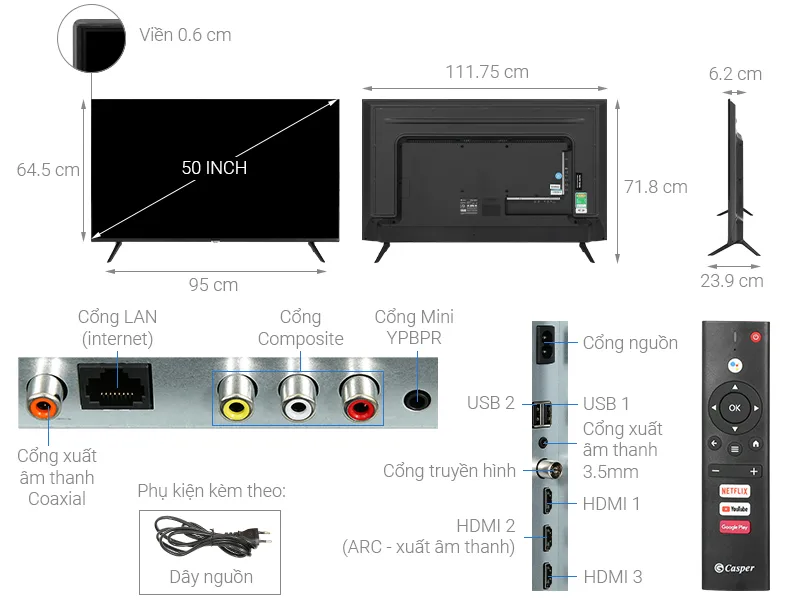 Điện Máy Trả Góp Lê Triều - Nơi Sở Hữu Smart TV Casper 50UGA610 Dễ Dàng