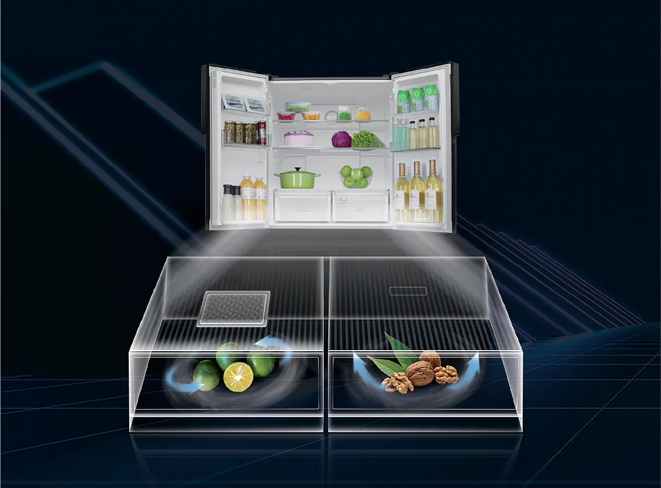 tủ lạnh aqua ngăn đá trên 456l - Điện Máy Trả Góp Lê Triều