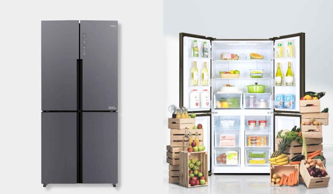 tủ lạnh aqua ngăn đá trên 456l - Điện Máy Trả Góp Lê Triều