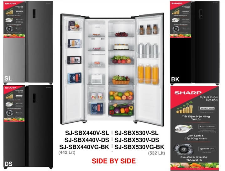Tủ lạnh Sharp Inverter 532 lít - Điện Máy Trả Góp Lê Triểu