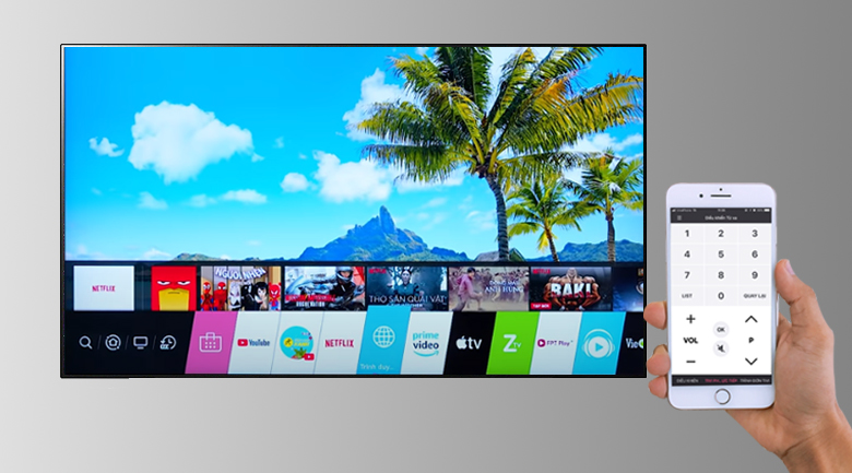 Smart Tivi NanoCell LG 4K 43 inch 43NANO75TPA - Điều khiển tivi LG qua điện thoại linh hoạt cùng ứng dụng LG TV Plus